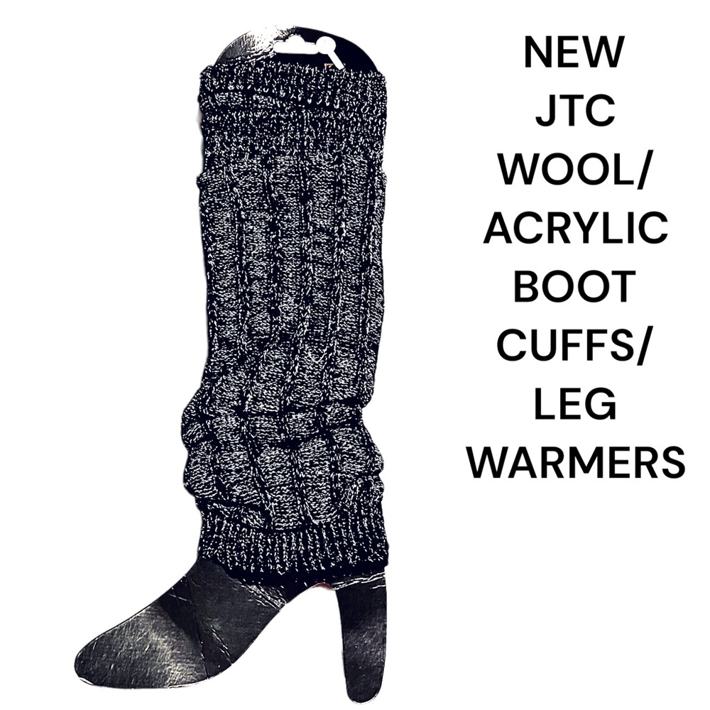 COPY - NEW PAIR OF JTC BOOT CUFFS//LEG WARMERS WOOL/ACRYLIC
